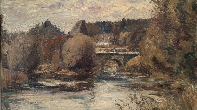 Bridge on the Avon, painting by Ronald Ossory Dunlop, RA